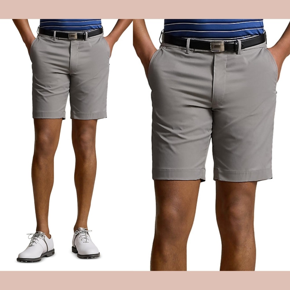 NWT $115 Rlx Ralph Lauren [ 38 ] Golf Tailored Fit Performance Shorts Grey U1663